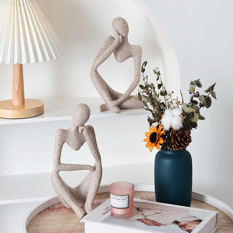 Moderne Skulptur Frau Figur für Büro und Zuhause 4