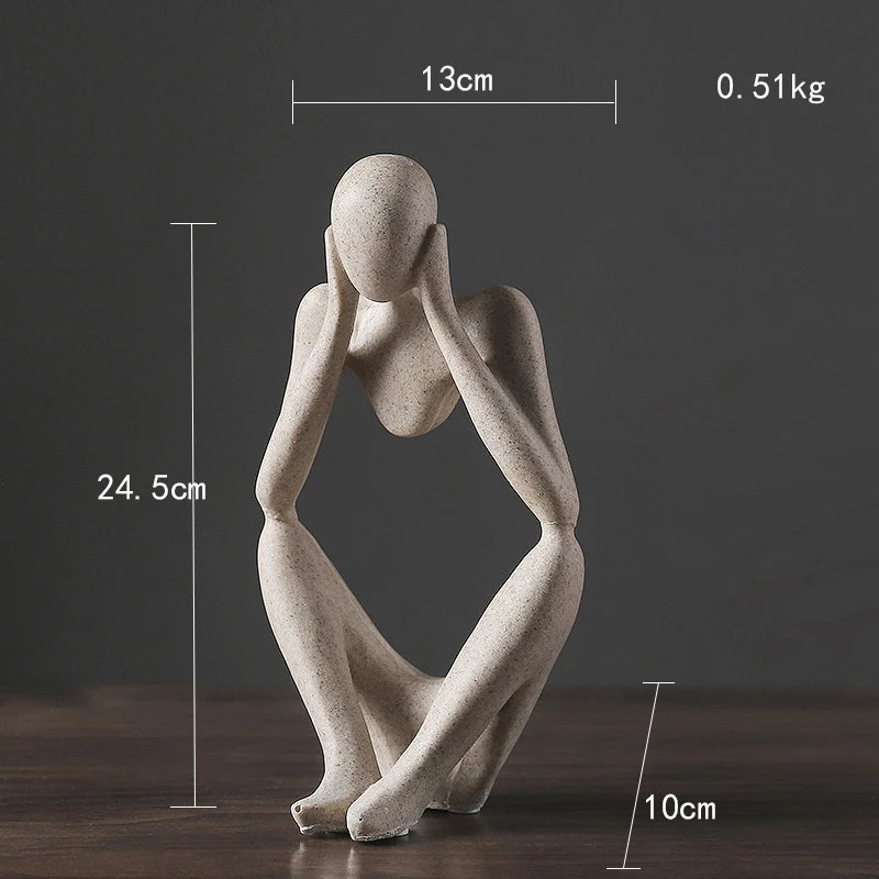 Moderne Skulptur Frau Figur für Büro und Zuhause 7