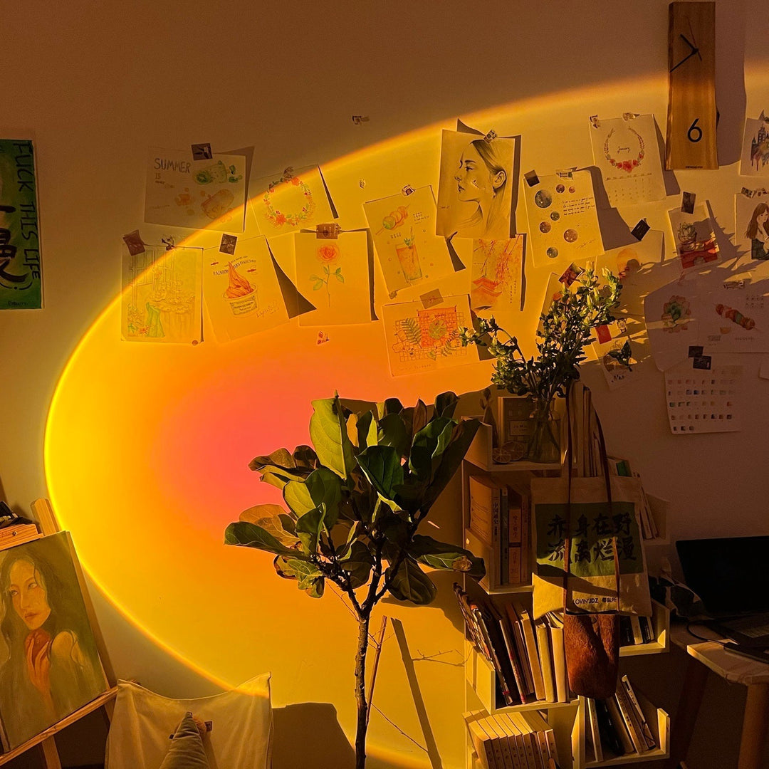 Moderne Stehlampe mit Farbprojektor 3