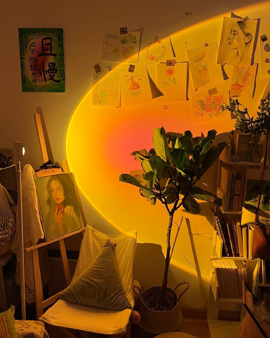 Moderne Stehlampe mit Farbprojektor 7