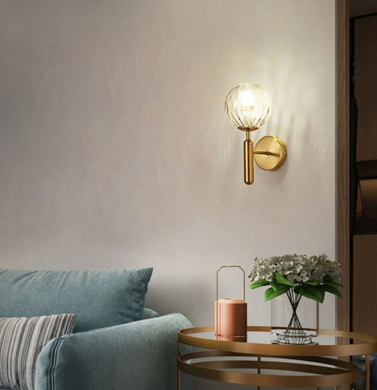 Moderne Wandleuchte Innen mit Glaskugel Design für Schlafzimmer und Flure 7