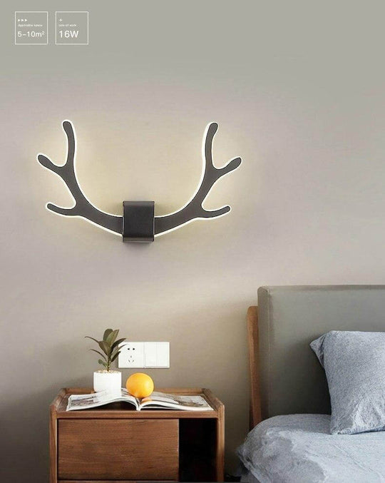 Moderne Wandleuchte Mit Bewegungssensor Im Hirschhorn-Design Für Innenräume 5