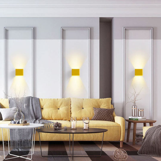 Moderne Wandleuchte Quadrat für Schlafzimmer 1