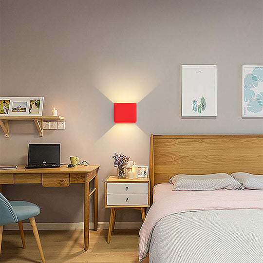 Moderne Wandleuchte Quadrat für Schlafzimmer 13
