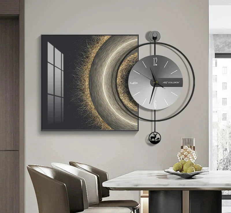 Moderne Wanduhr für Wohn- und Esszimmer mit Geräuschlosem Quarzmechanismus 17