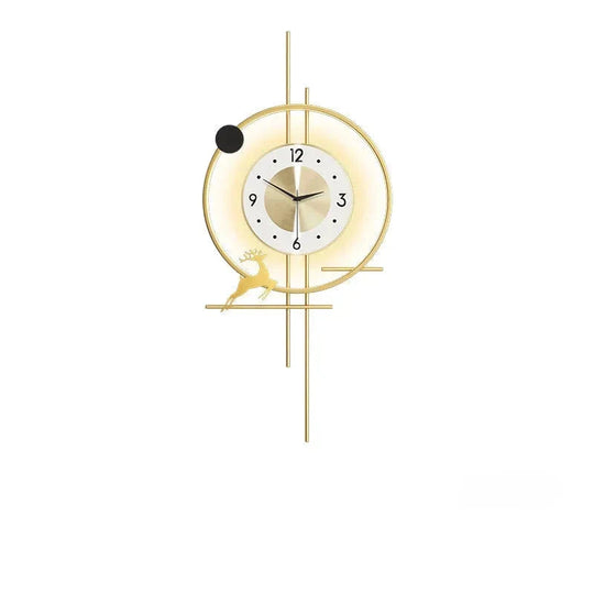 Moderne Wanduhr mit goldenem Design 7