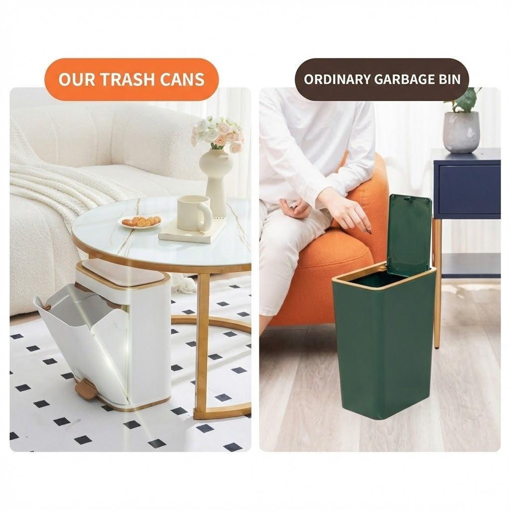 Moderner Badezimmer-Mülleimer Mit Cleverem Deckeldesign 2