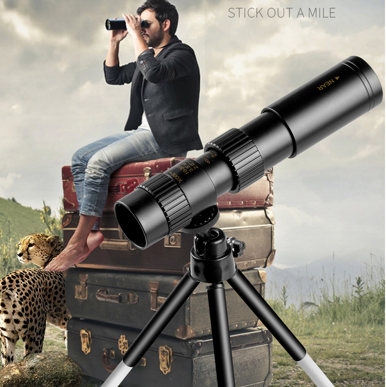 Monokular-Teleskop mit Hochleistungszoom für Outdoor-Enthusiasten 10-300x 3