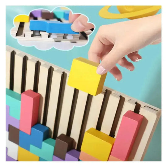 Montessori Holzstapel-Puzzlespiel für Kinder 2