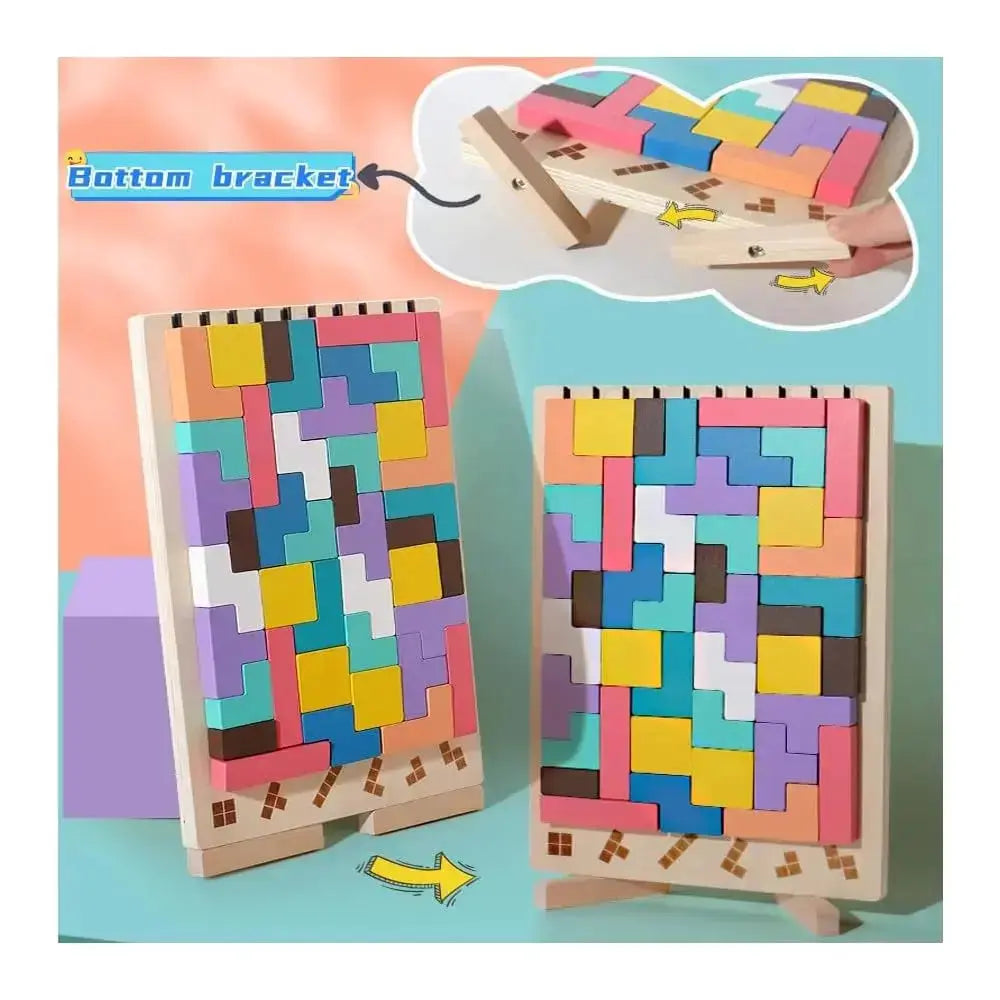 Montessori Holzstapel-Puzzlespiel für Kinder 5