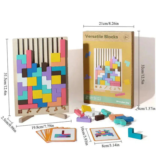 Montessori Holzstapel-Puzzlespiel für Kinder 7