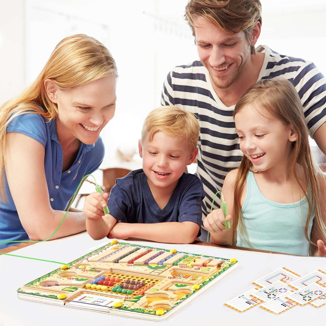 Montessori Magnetlabyrinth für Kinder – Lernspiel mit Zahlen und Farben 8