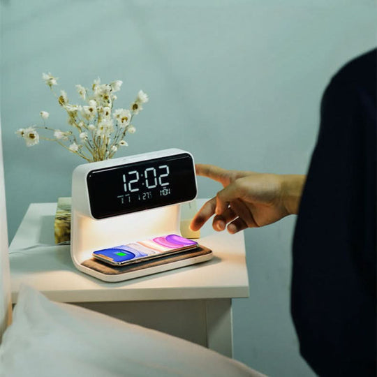 Multifunktionaler LCD-Wecker mit Dimmfunktion für Nachttisch 3