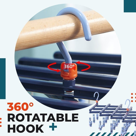 Multifunktionaler Trockenständer für Kleidung Faltbar 360° Drehbar 4