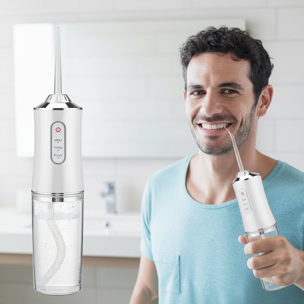 Munddusche mit 3 Druckeinstellungen und 360° Düse für Gründliche Mundpflege 1