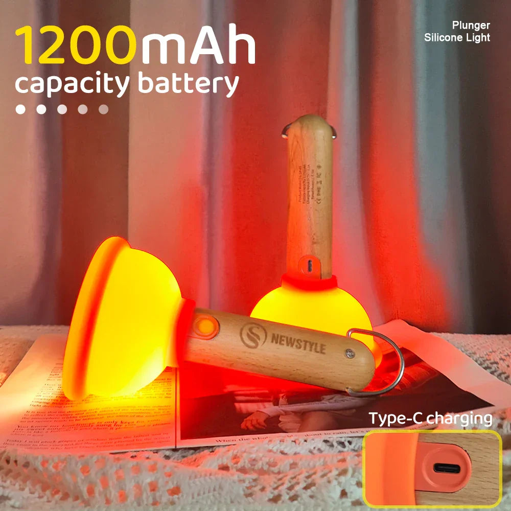 Nachtlicht Kinder Interaktives Kolbendesign LED Nachtlampe für Schlafzimmer und Wohnräume 1