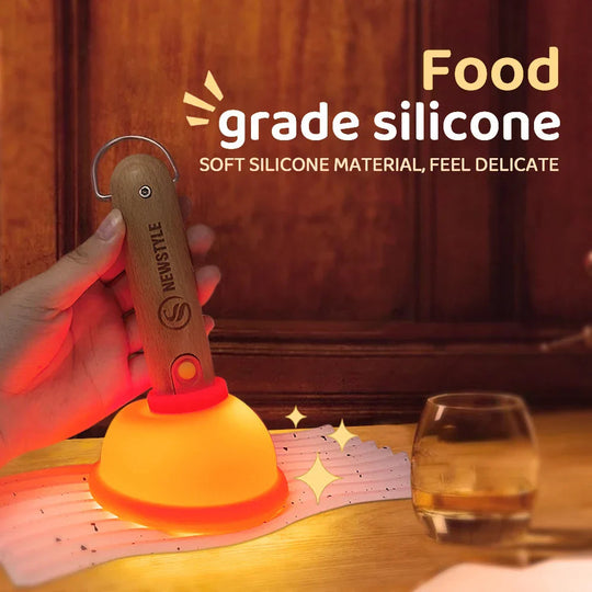 Nachtlicht Kinder Interaktives Kolbendesign LED Nachtlampe für Schlafzimmer und Wohnräume 2