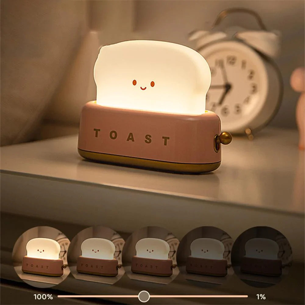 Nachtlicht Kinder Toaster Design mit Verstellbarer Helligkeit – Lustige Nachttischlampe für Kinderzimmer und Badezimmer 2