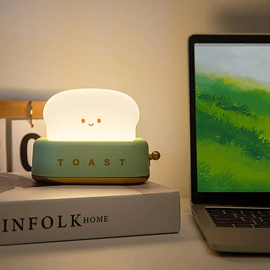 Nachtlicht Kinder Toaster Design mit Verstellbarer Helligkeit – Lustige Nachttischlampe für Kinderzimmer und Badezimmer 3