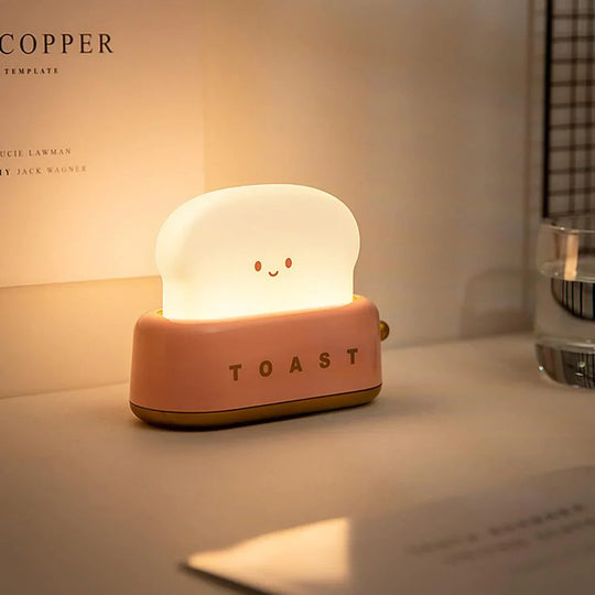 Nachtlicht Kinder Toaster Design mit Verstellbarer Helligkeit – Lustige Nachttischlampe für Kinderzimmer und Badezimmer 4