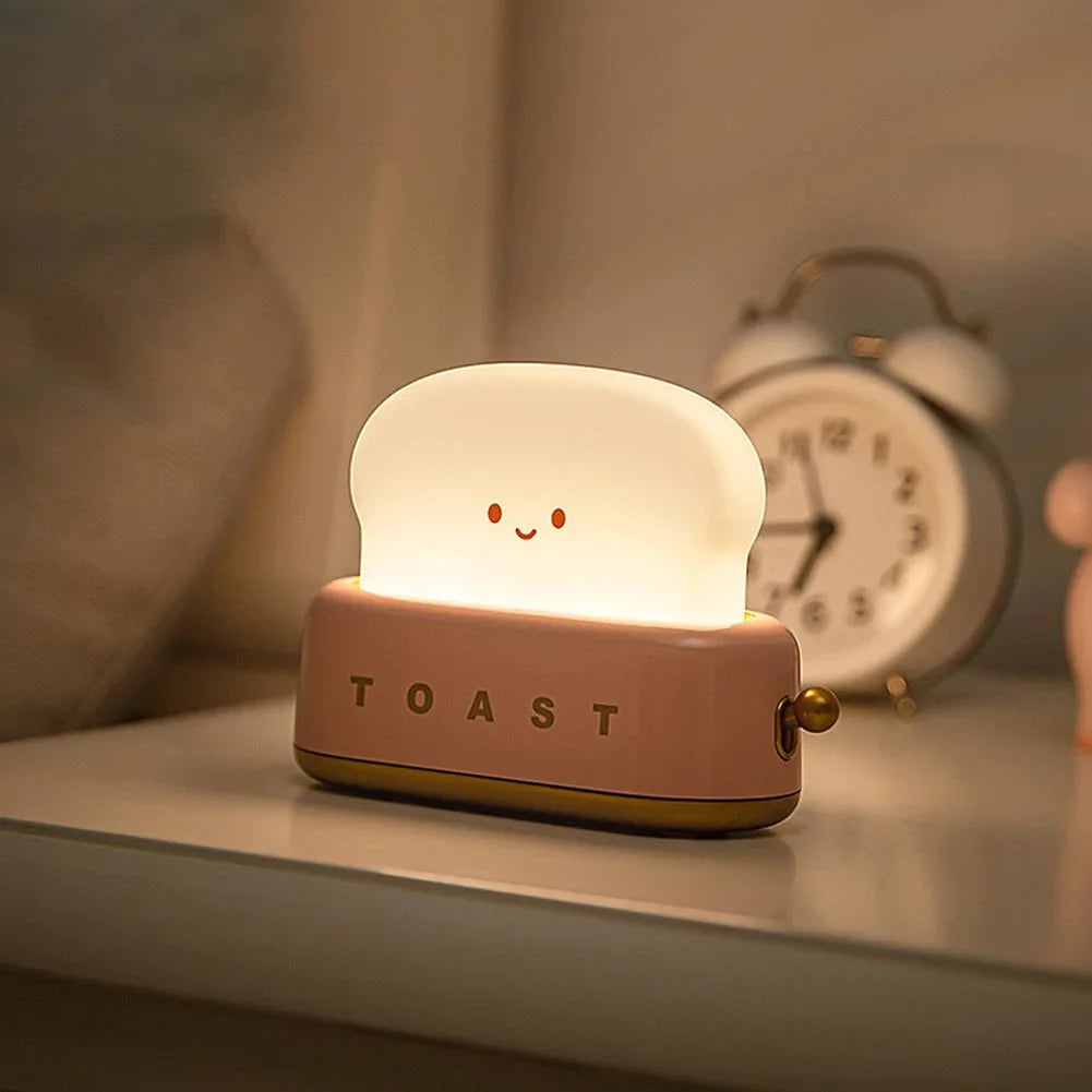 Nachtlicht Kinder Toaster Design mit Verstellbarer Helligkeit – Lustige Nachttischlampe für Kinderzimmer und Badezimmer 7