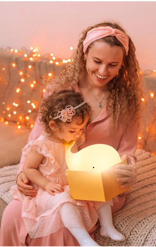 Nachtlicht Kinder Wal Farbwechsel LED für Beruhigende Atmosphäre 3
