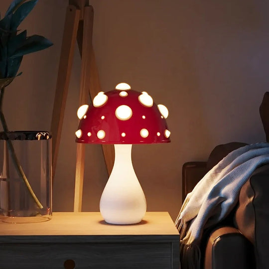 Nachttischlampe Pilzdesign mit Einstellbarem LED Licht für Gemütliche Atmosphäre 4