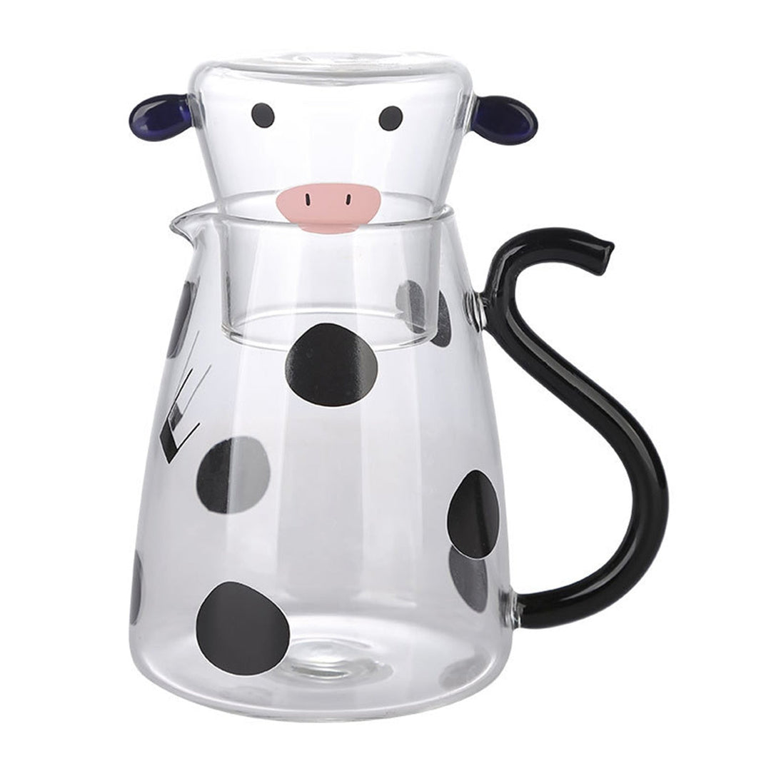Niedliche Glastasse mit Kuh-Design 0