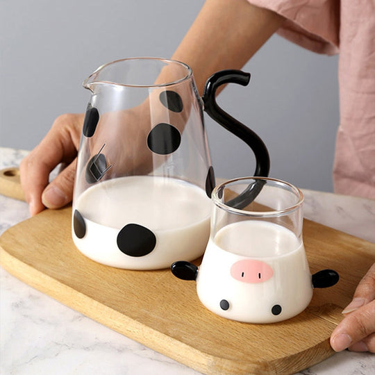 Niedliche Glastasse mit Kuh-Design 5