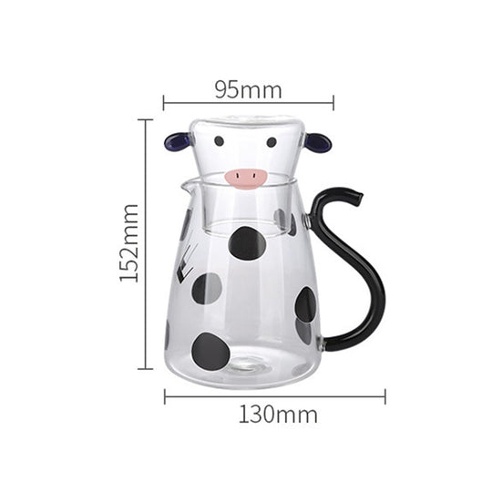 Niedliche Glastasse mit Kuh-Design 8