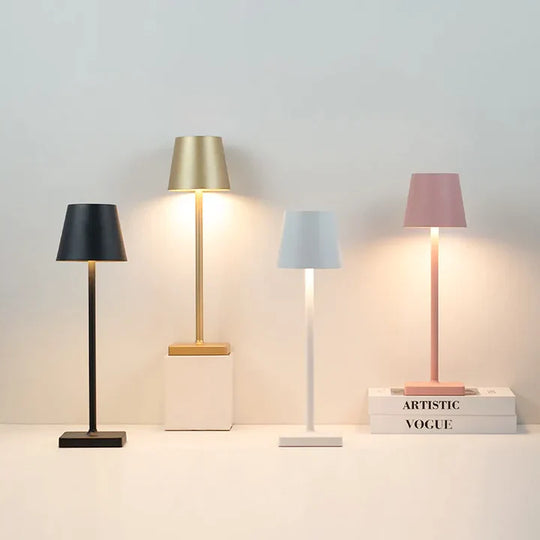 Kabellose Tischlampe LED Weiß Modern Elegantes Design für Innen- und Außenbereich-1