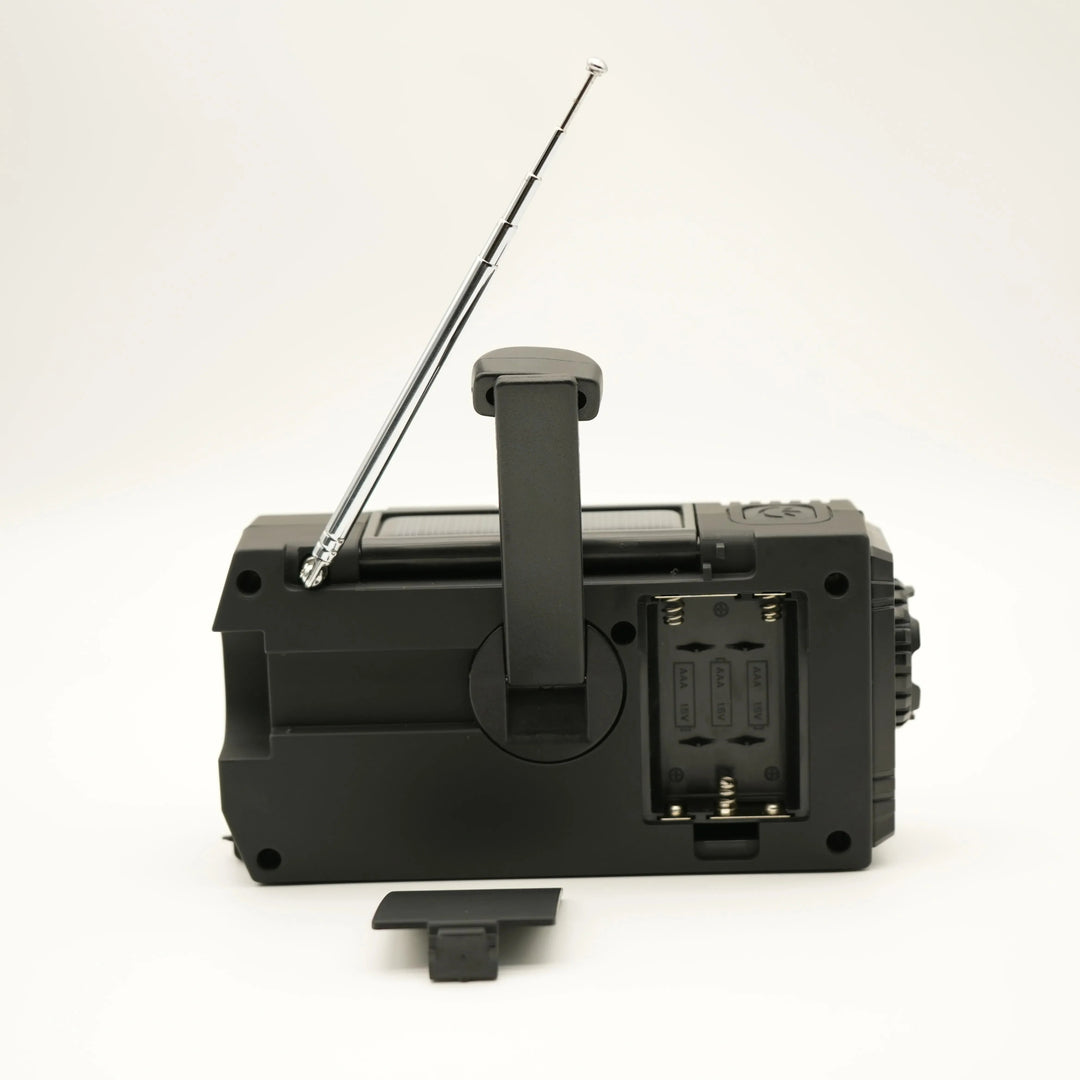 Notfall-Solarradio mit Handkurbel und LED-Taschenlampe 4