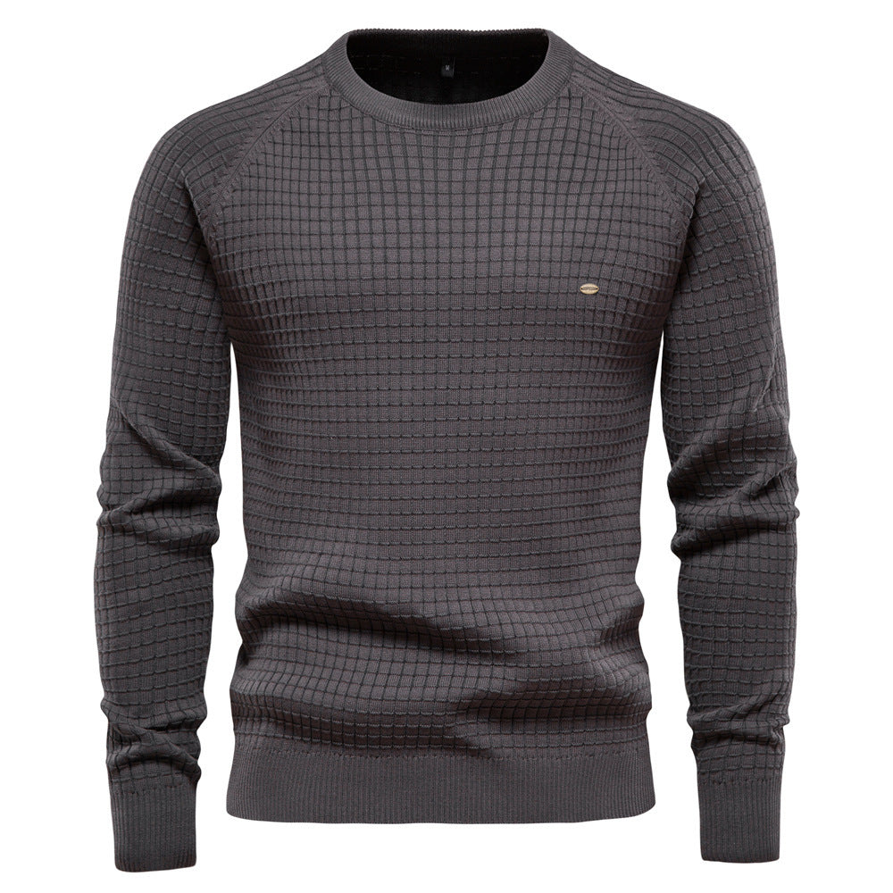 Herrenpullover Mit Gestricktem Design Für Kühle Tage