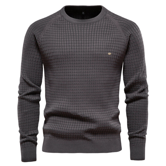 Herrenpullover Mit Gestricktem Design Für Kühle Tage