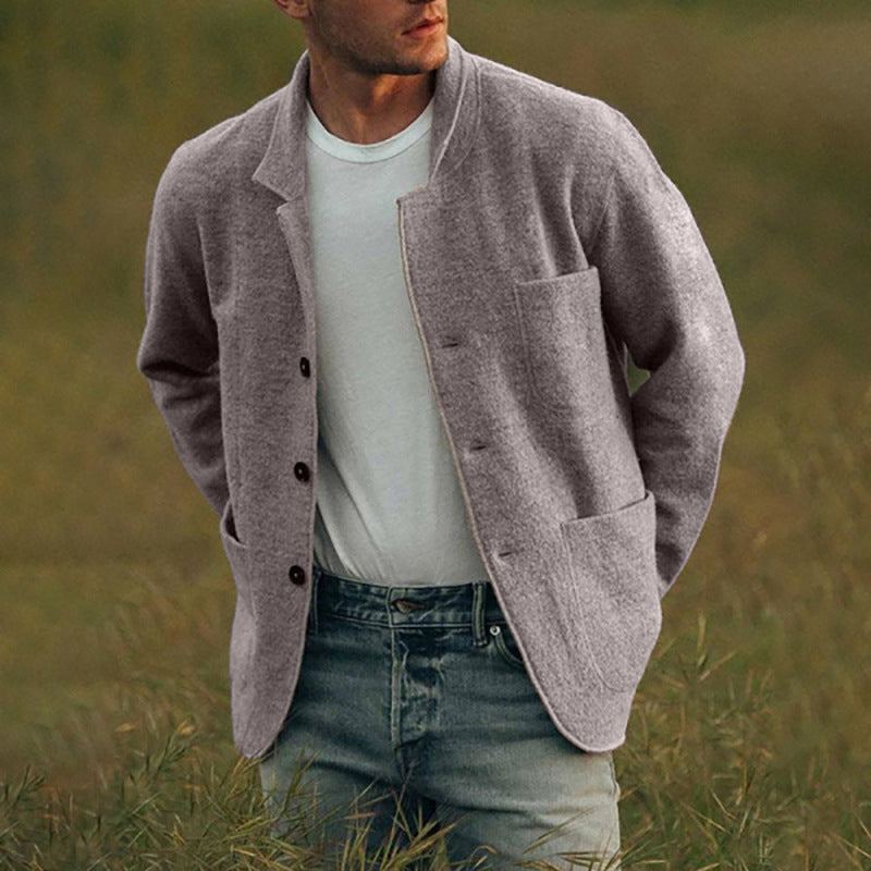 Herren Sakko Casual Stil Baumwollmischung Modische Passform
