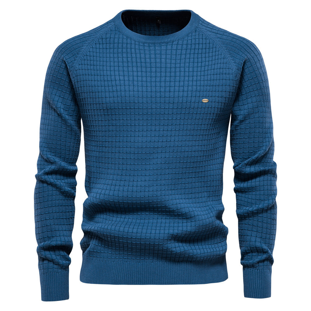 Herrenpullover Mit Gestricktem Design Für Kühle Tage