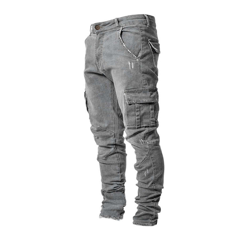 Herren Cargohosen Slim-Fit Baumwollmischung - Modernes Design mit Praktischen Taschen