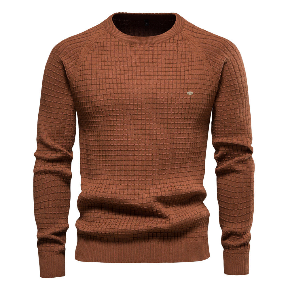 Herrenpullover Mit Gestricktem Design Für Kühle Tage