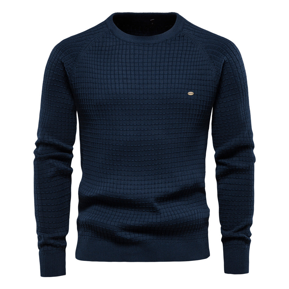 Herrenpullover Mit Gestricktem Design Für Kühle Tage