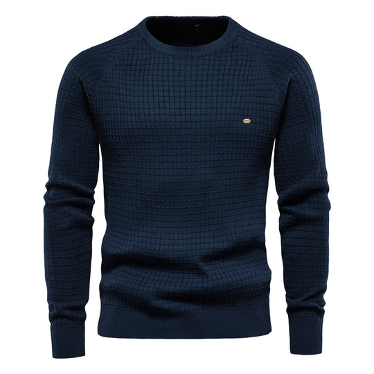 Herrenpullover Mit Gestricktem Design Für Kühle Tage
