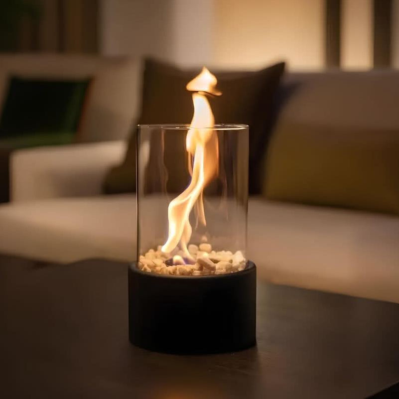 Öllampe Glas für Innen und Außen mit Stilvollem Design und Rußfreier Flamme 0