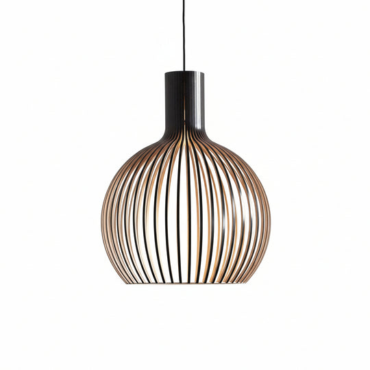 Pendelleuchte aus Holz mit einstellbarer Höhe 5