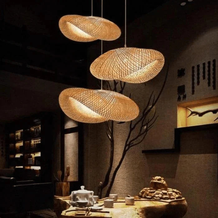 Pendelleuchte aus Rattan für modernes Wohnen 2