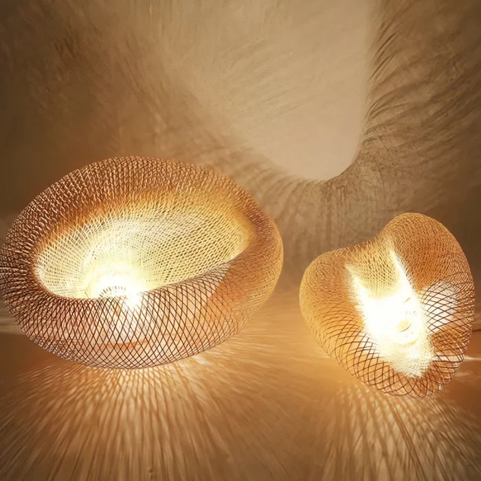 Pendelleuchte aus Rattan für modernes Wohnen 3