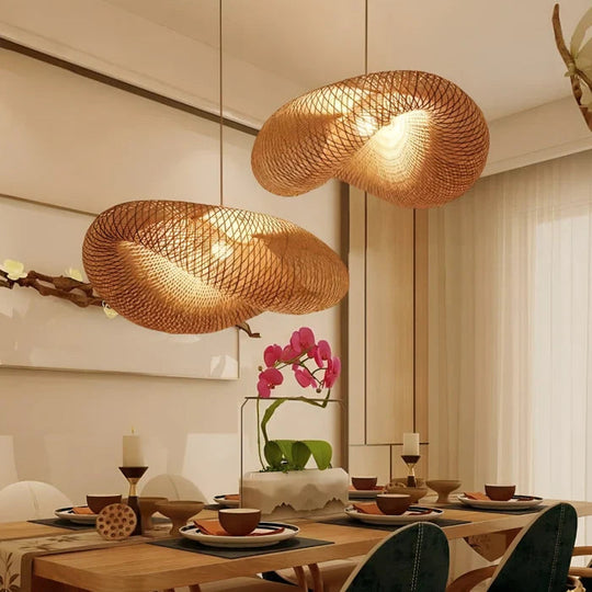Pendelleuchte aus Rattan für modernes Wohnen 4
