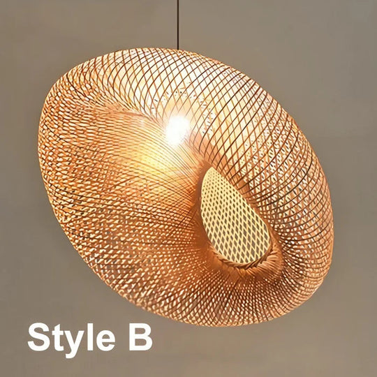 Pendelleuchte aus Rattan für modernes Wohnen 6