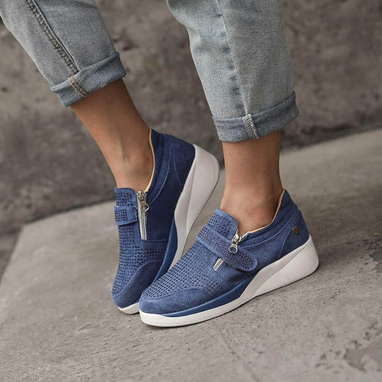 Plateau-Sneakers Mit Reißverschluss Für Frauen