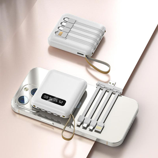 Powerbank mit 20.000 mAh und integrierten Kabeln 0