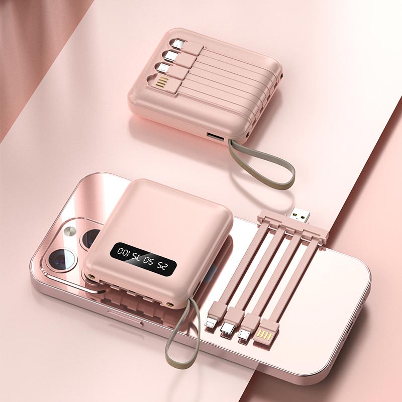 Powerbank mit 20.000 mAh und integrierten Kabeln 2