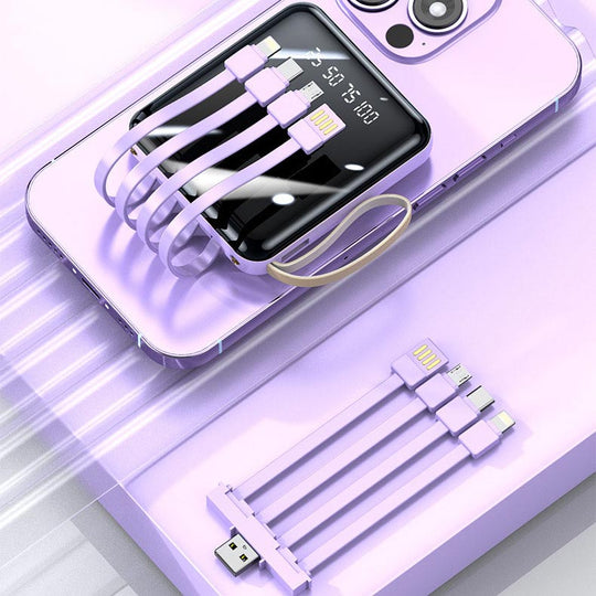 Powerbank mit 20.000 mAh und integrierten Kabeln 8